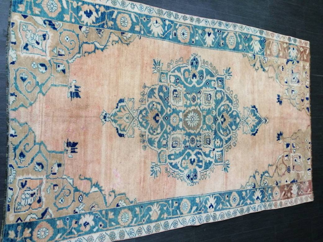 Blue Turkish Oushak Rug 5' 6" x 8' 11" Hand-Knotted | No. WR89231
