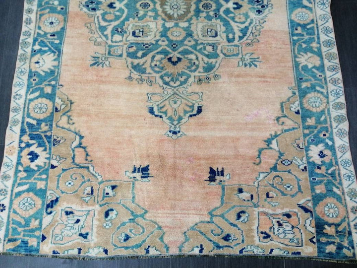 Blue Turkish Oushak Rug 5' 6" x 8' 11" Hand-Knotted | No. WR89231