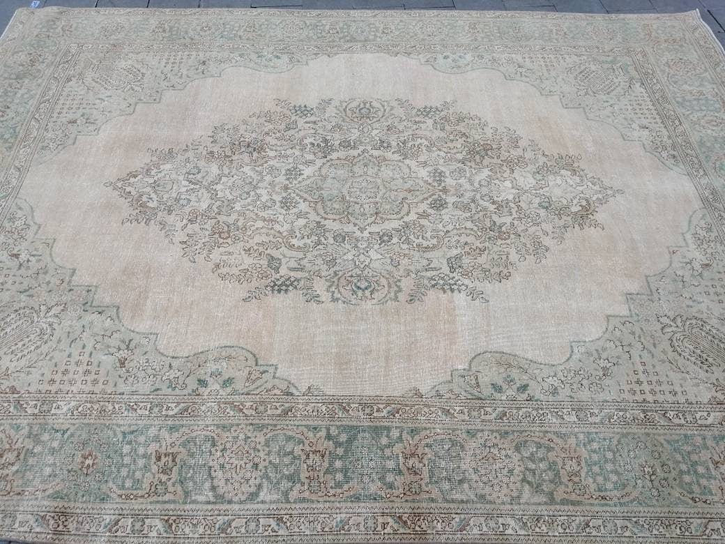 Muted Vintage Turkish Rug 6' 4" x 9' 7" - No. WR58446