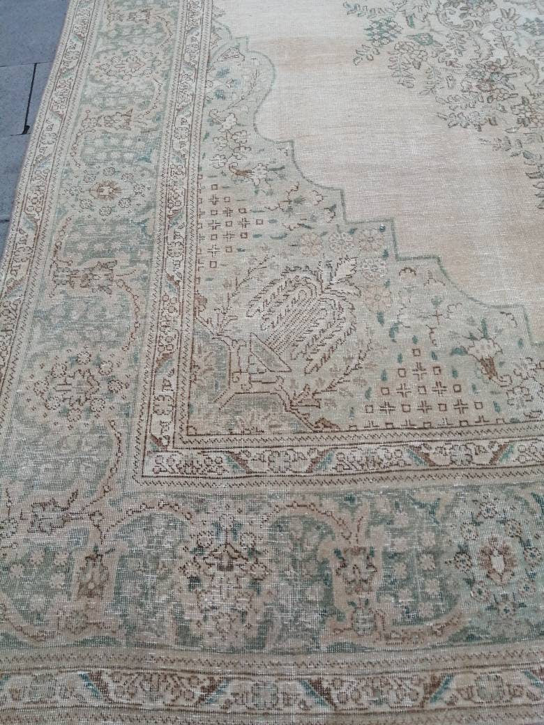 Muted Vintage Turkish Rug 6' 4" x 9' 7" - No. WR58446