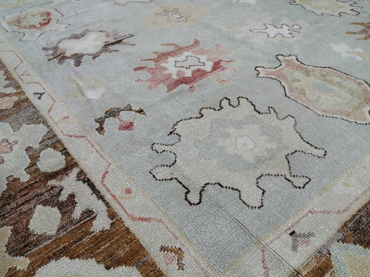 Turkish Oushak Rug 9' 3" x 11' 4" Hand-Knotted view 9