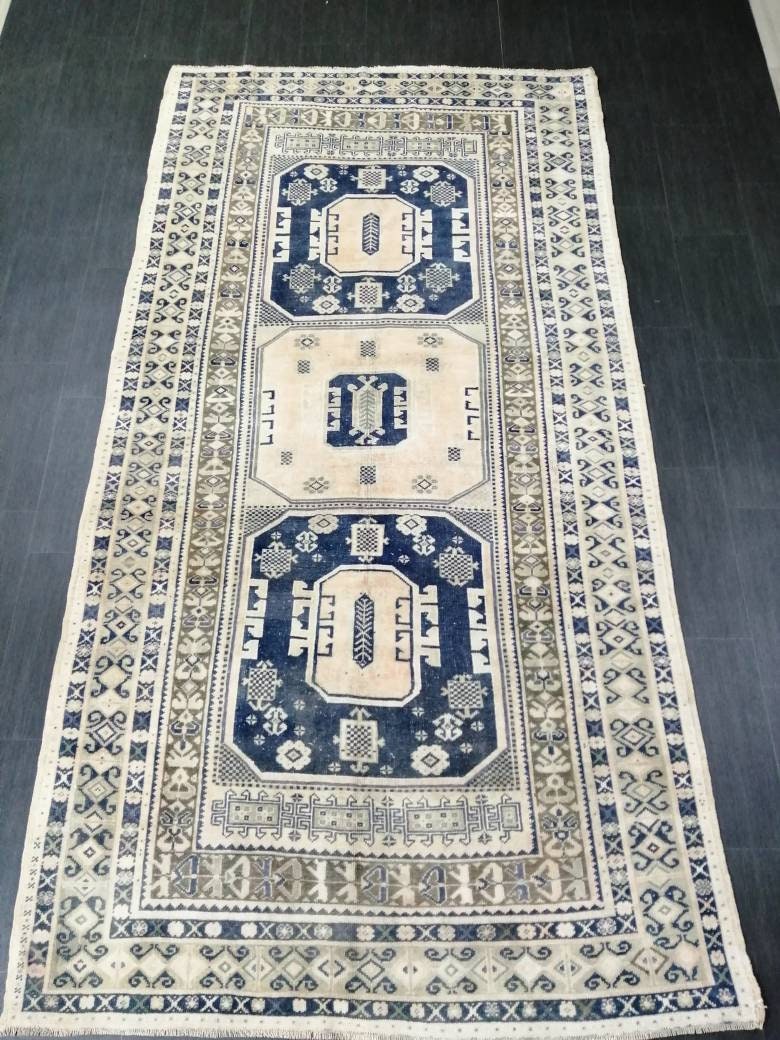Green Turkish Oushak Rug 5' x 10' Hand-Knotted | No. WR20374