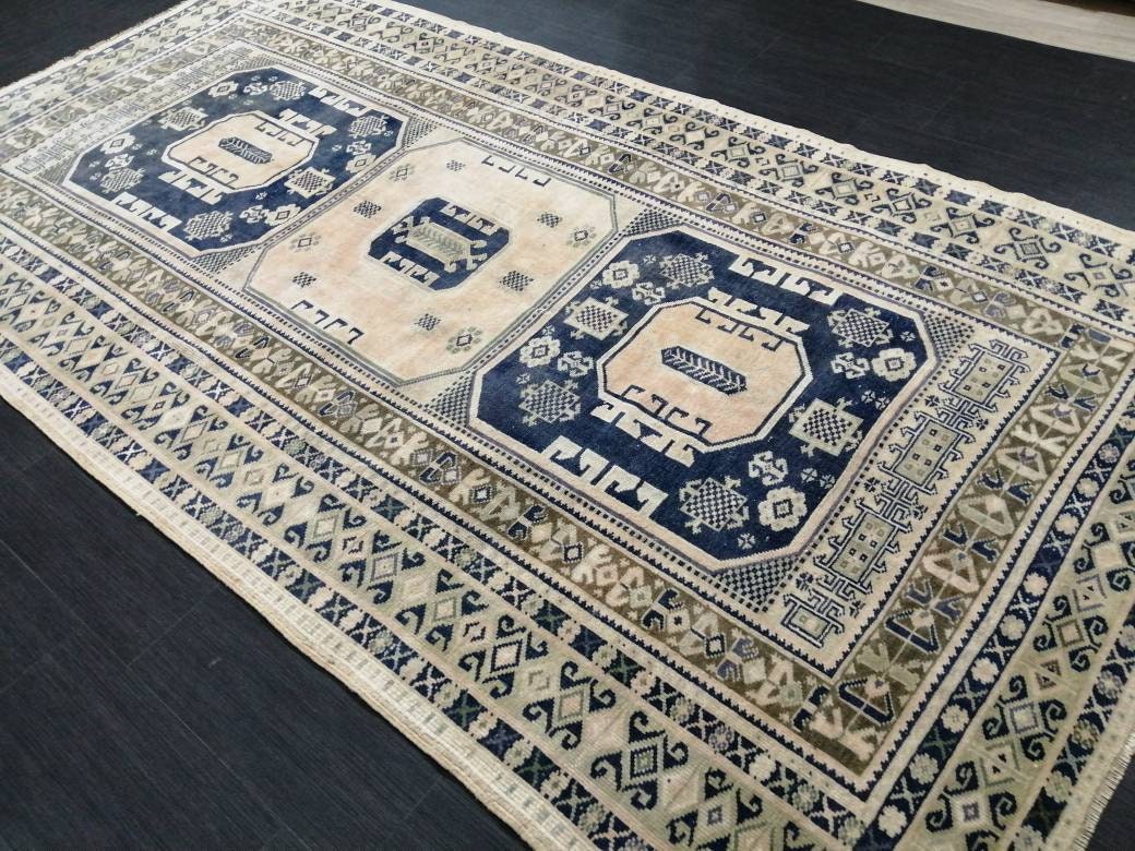 Green Turkish Oushak Rug 5' x 10' Hand-Knotted | No. WR20374