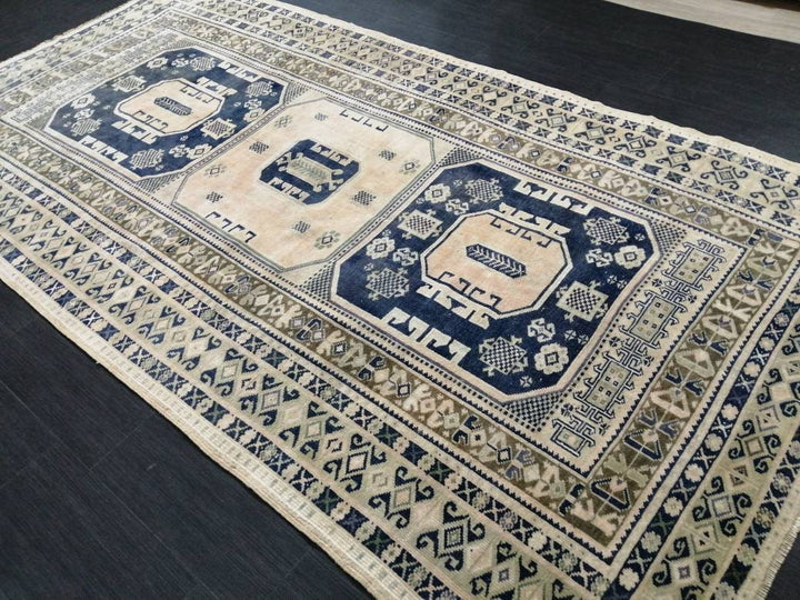 Green Turkish Oushak Rug 5' x 10' Hand-Knotted | No. WR20374