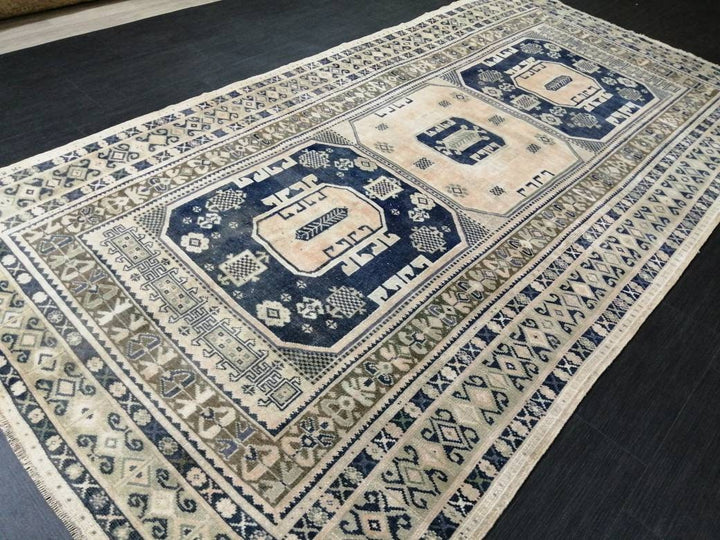 Green Turkish Oushak Rug 5' x 10' Hand-Knotted | No. WR20374
