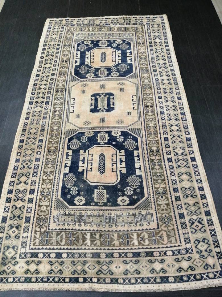 Green Turkish Oushak Rug 5' x 10' Hand-Knotted | No. WR20374