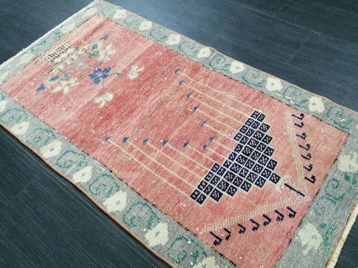 Rust Turkish Oushak Rug 2' x 4' Hand-Knotted view