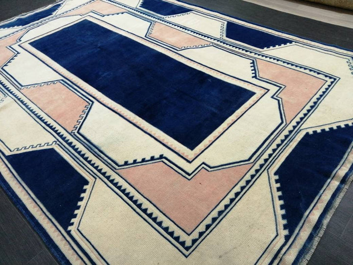 Green Turkish Oushak Rug 6' 10" x 9' 10" Hand-Knotted | No. WR64932