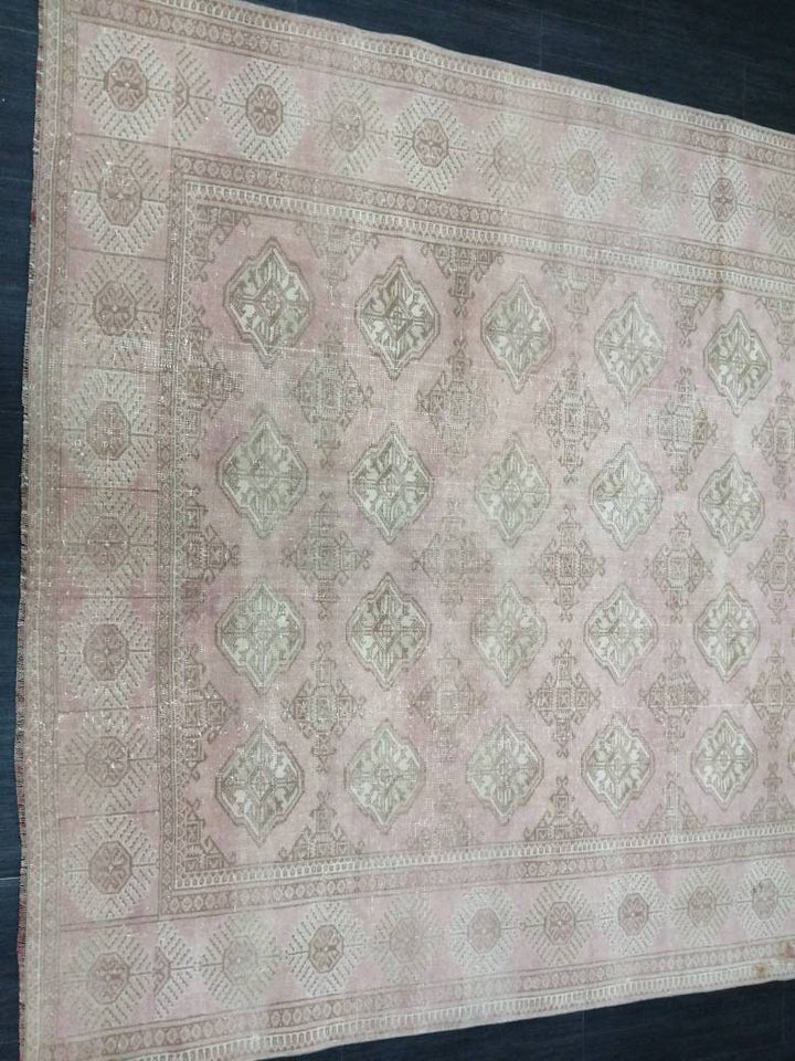 Pink Turkish Oushak Rug 6' 2" x 9' 1" Hand-Knotted view 9
