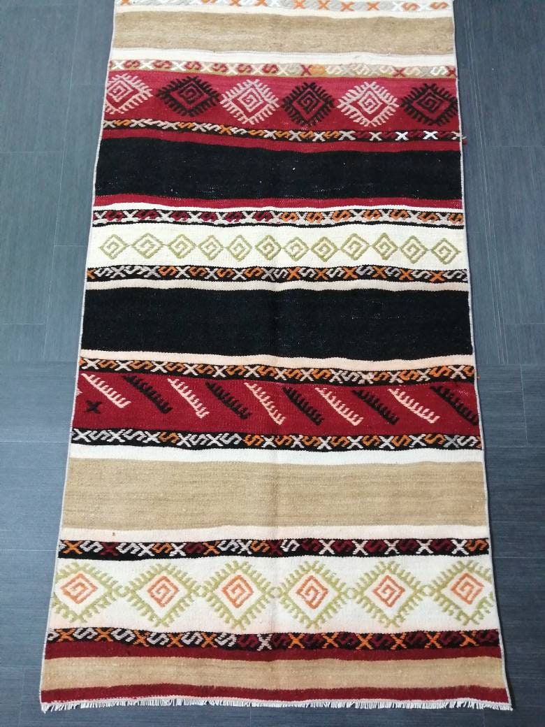 Beige Turkish Runner Rug 3' 2" x 15' Hand-Knotted view 9