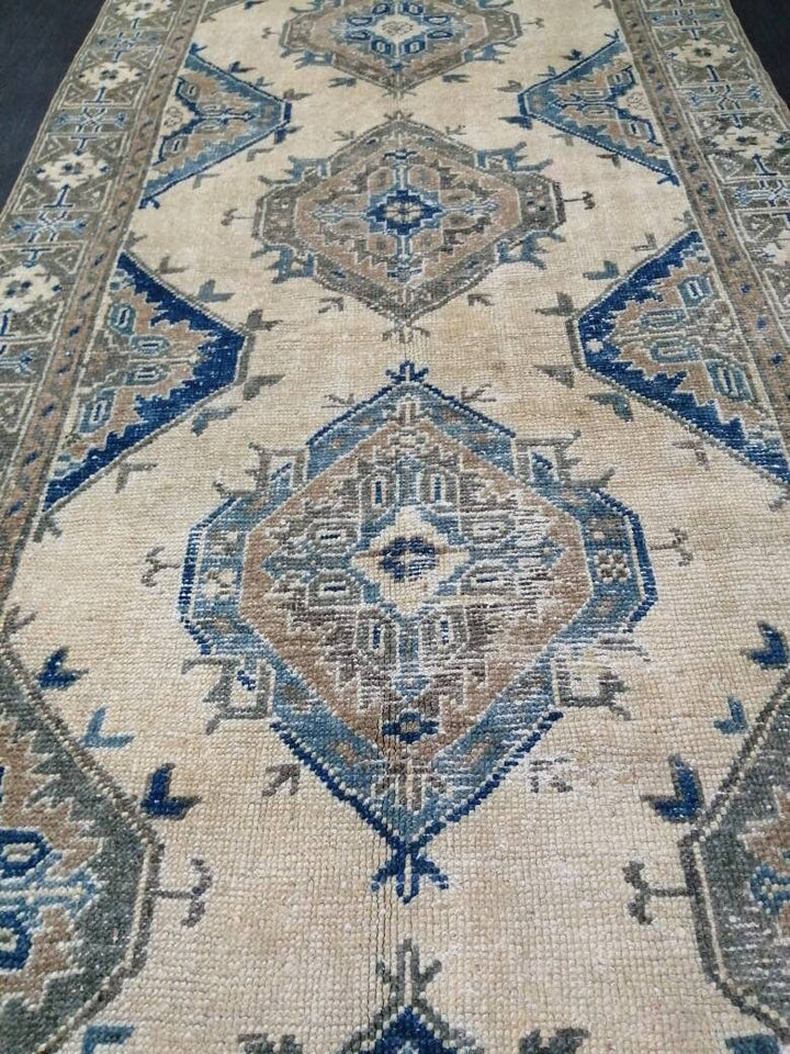 Blue Turkish Runner Rug 5' x 11' 11" Hand-Knotted | No. WR58279