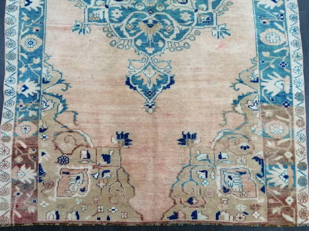 Blue Turkish Oushak Rug 5' 6" x 8' 11" Hand-Knotted | No. WR89231