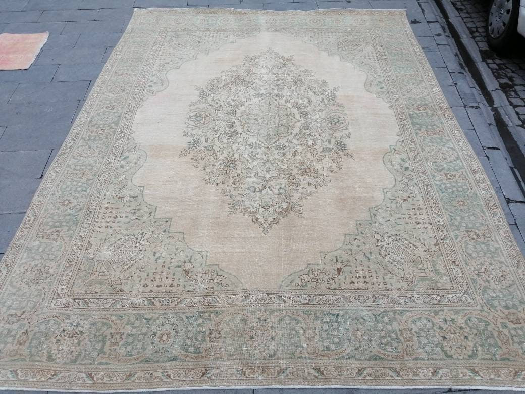 Muted Vintage Turkish Rug 6' 4" x 9' 7" - No. WR58446