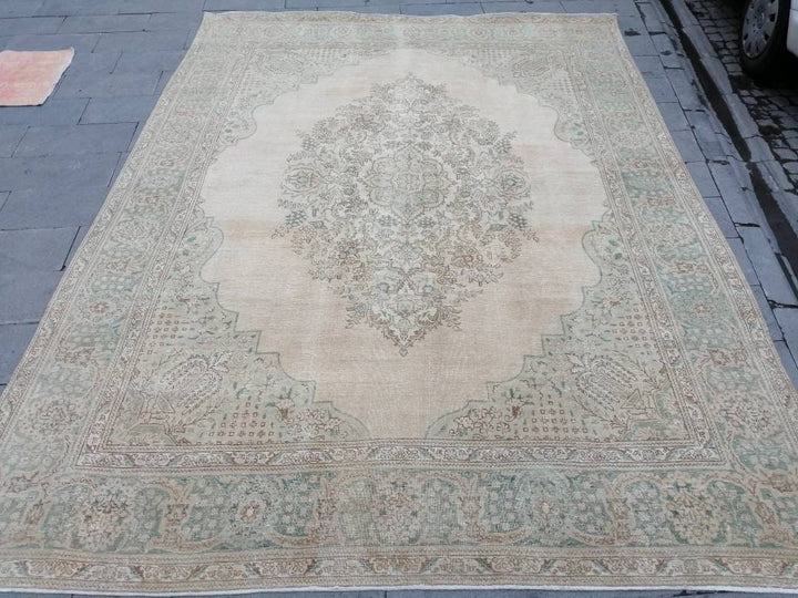 Muted Vintage Turkish Rug 6' 4" x 9' 7" - No. WR58446