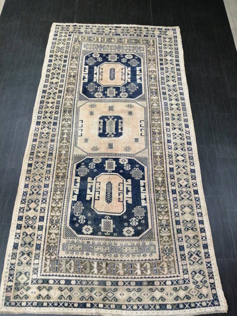 Green Turkish Oushak Rug 5' x 10' Hand-Knotted | No. WR20374