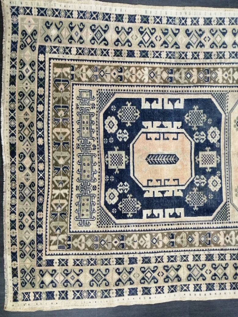 Green Turkish Oushak Rug 5' x 10' Hand-Knotted | No. WR20374