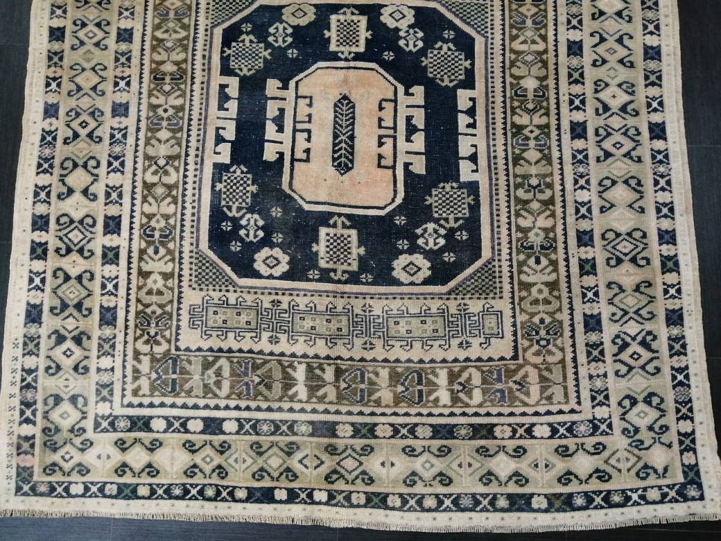 Green Turkish Oushak Rug 5' x 10' Hand-Knotted | No. WR20374