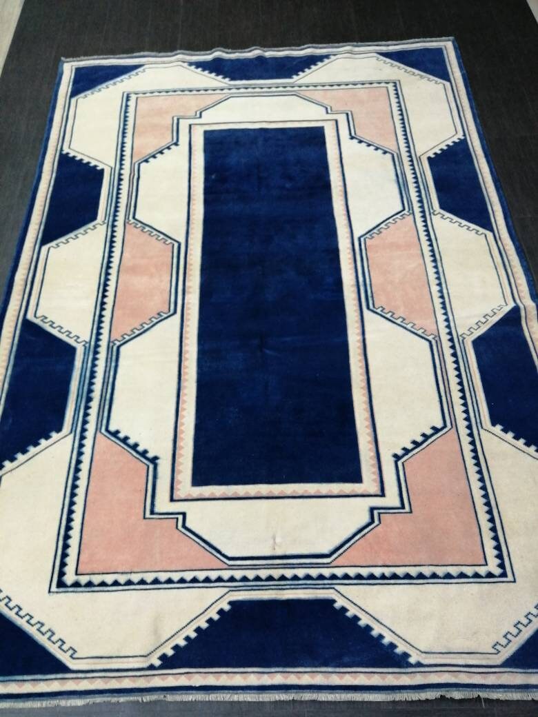 Green Turkish Oushak Rug 6' 10" x 9' 10" Hand-Knotted | No. WR64932