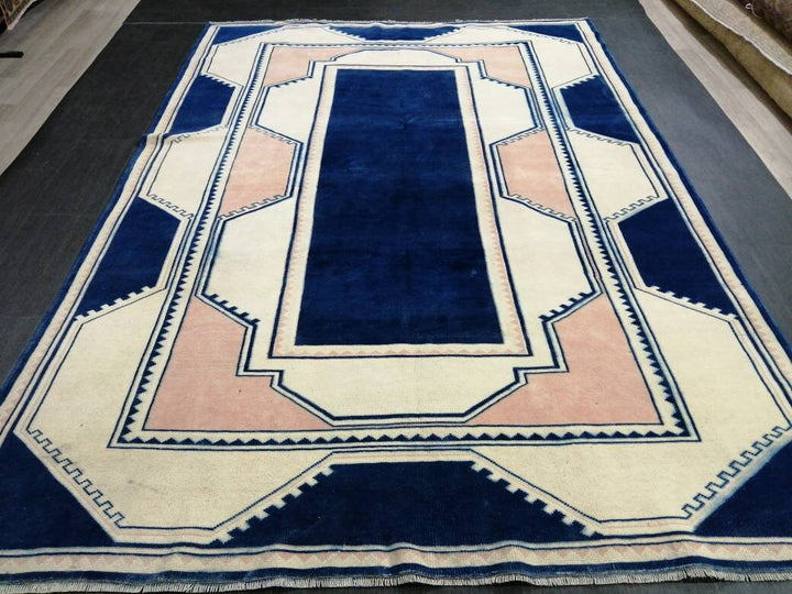 Green Turkish Oushak Rug 6' 10" x 9' 10" Hand-Knotted | No. WR64932