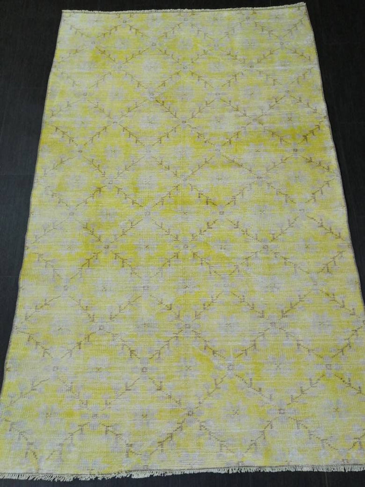 Beige Turkish Runner Rug 4' 7" x 7' 4" Hand-Knotted view