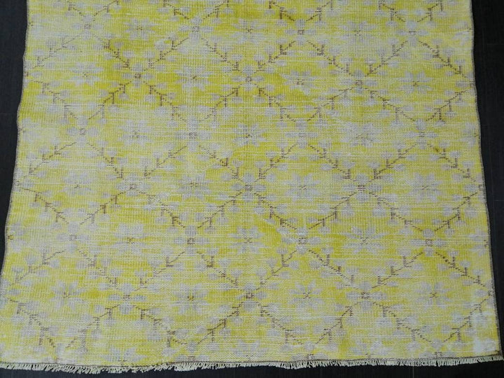 Beige Turkish Runner Rug 4' 7" x 7' 4" Hand-Knotted view 9