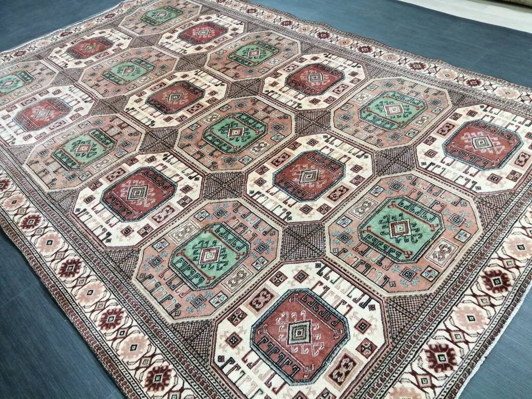 Blue Turkish Oushak Rug 6' 4" x 9' 5" Hand-Knotted | No. WR16563
