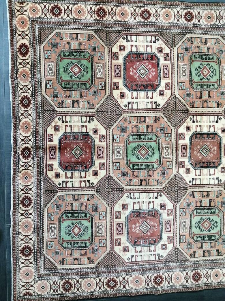 Blue Turkish Oushak Rug 6' 4" x 9' 5" Hand-Knotted | No. WR16563