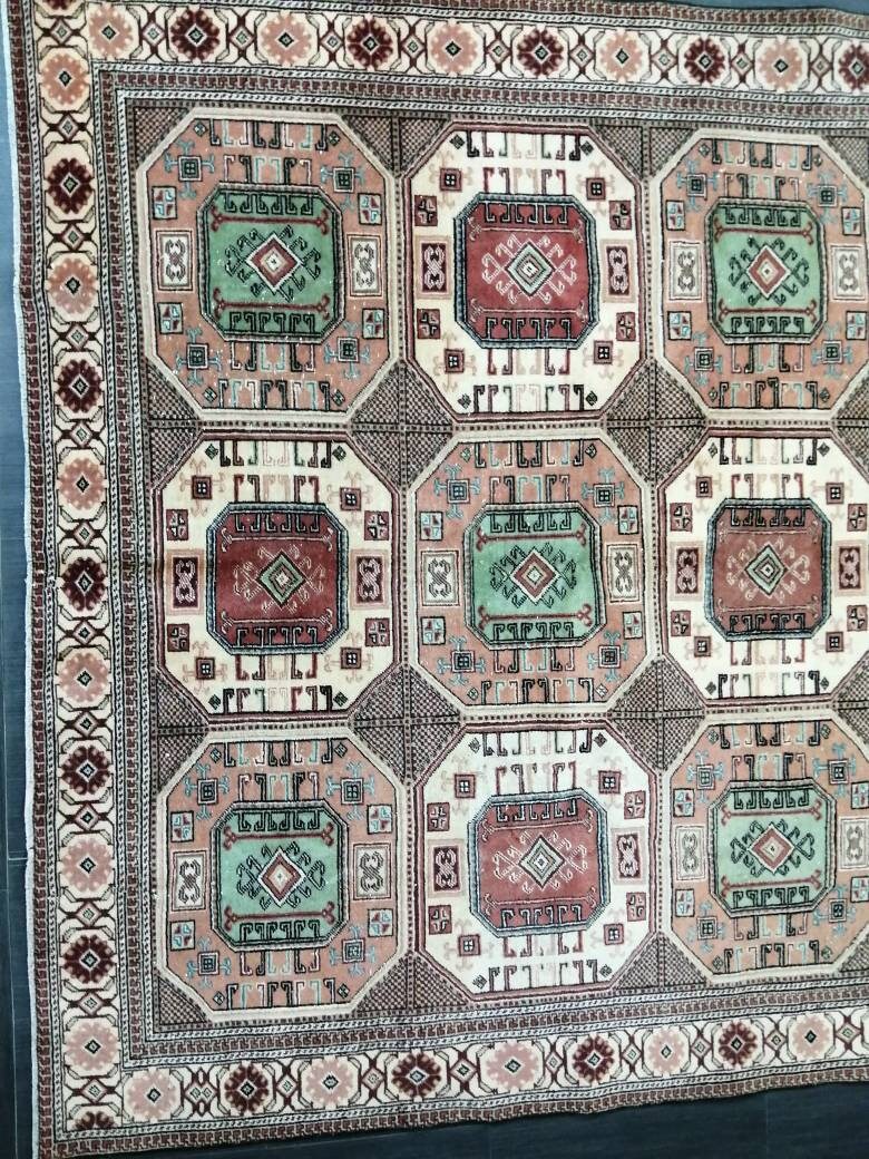 Blue Turkish Oushak Rug 6' 4" x 9' 5" Hand-Knotted | No. WR16563