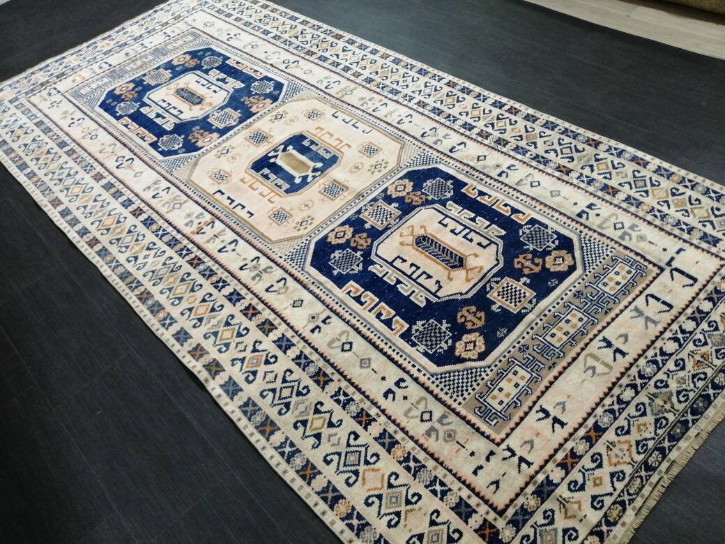 Turkish Runner Rug 4' 9" x 10' 1" Hand-Knotted