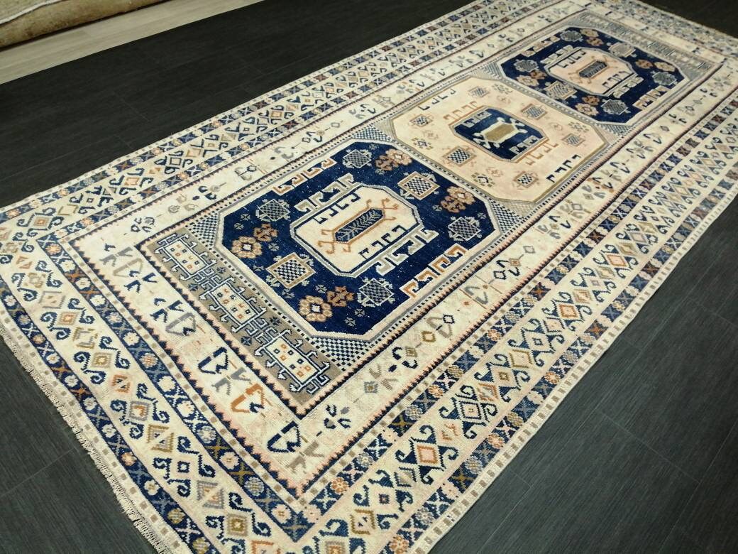 Turkish Runner Rug 4' 9" x 10' 1" Hand-Knotted view
