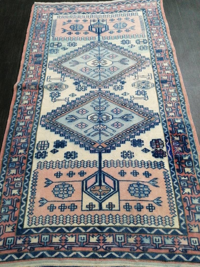 Beige Turkish Runner Rug 3' 3" x 5' 10" Hand-Knotted view 9