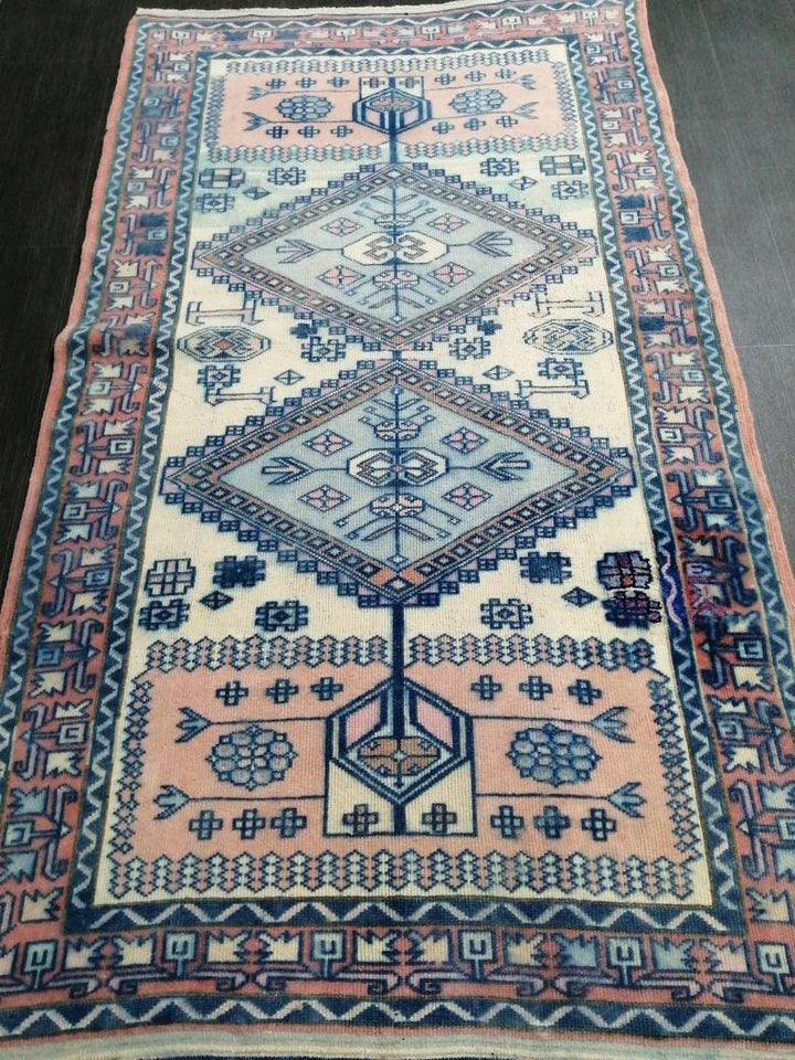 Beige Turkish Runner Rug 3' 3" x 5' 10" Hand-Knotted view 9