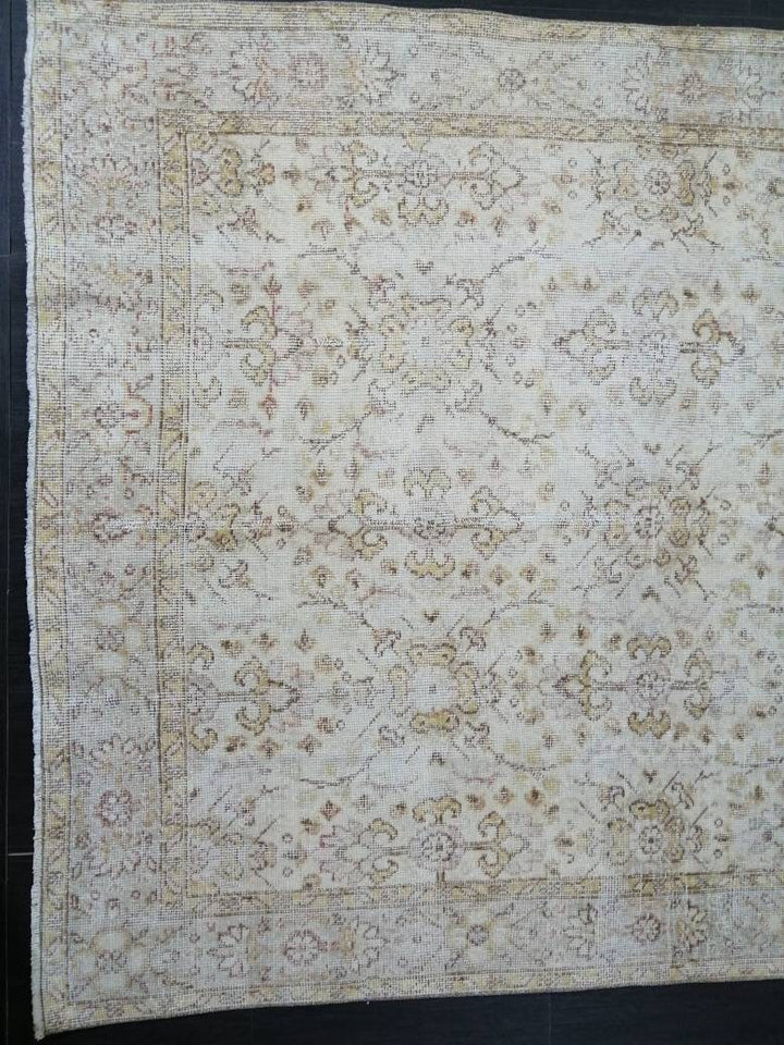 Turkish Oushak Rug 5' 4" x 9' 2" Hand-Knotted reverse