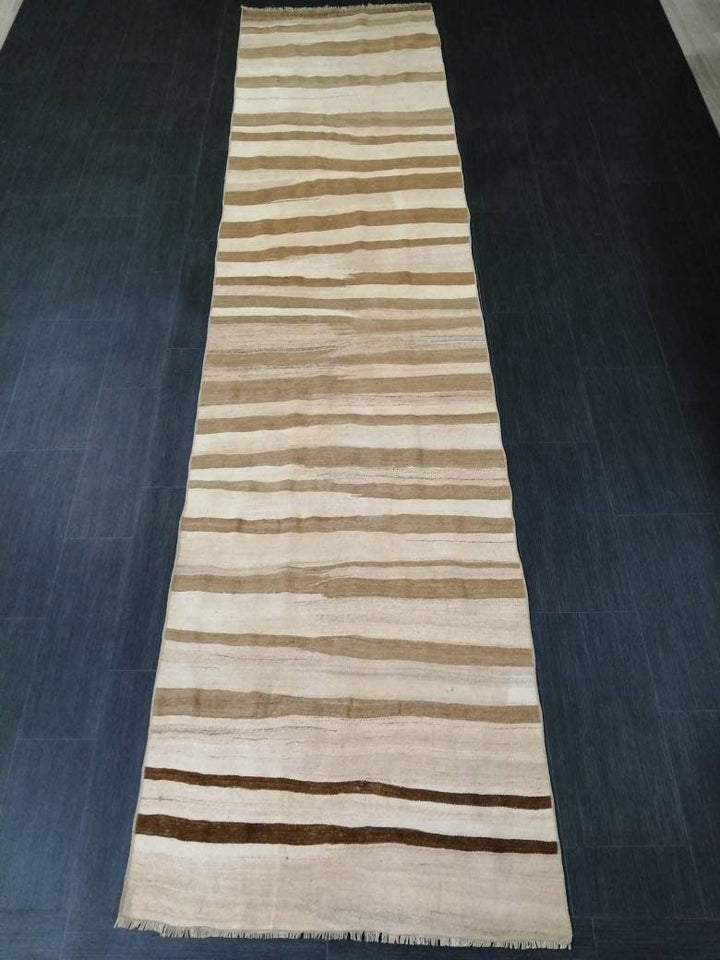 Rust Turkish Runner Rug 2' 9" x 11' 8" Hand-Knotted pattern