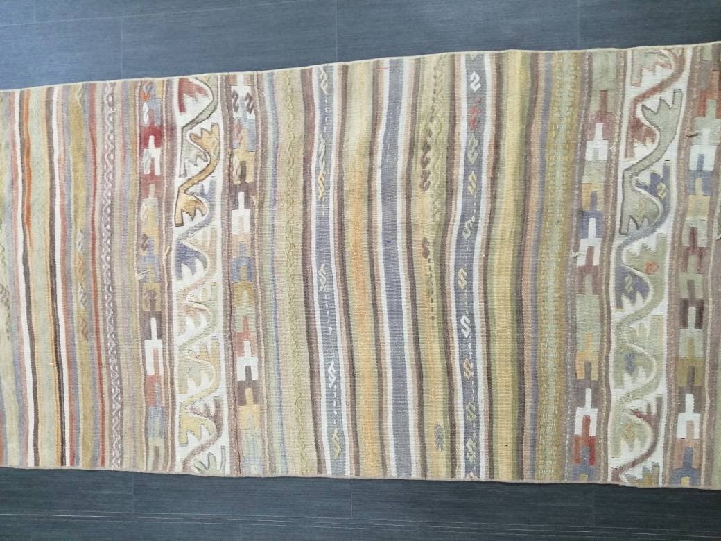Rust Turkish Runner Rug 2' 10" x 15' 5" Hand-Knotted pattern