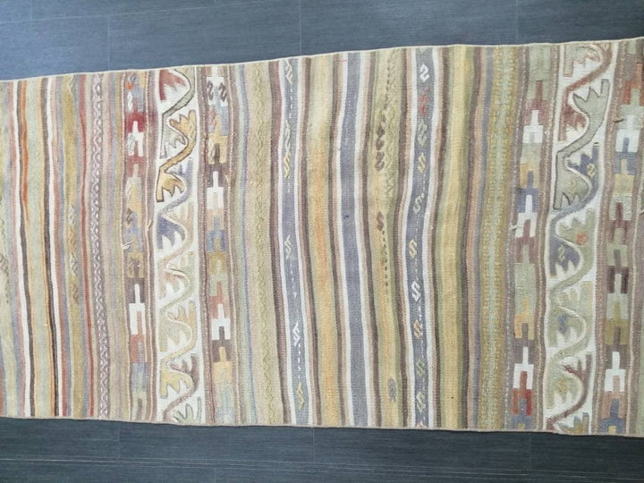 Rust Turkish Runner Rug 2' 10" x 15' 5" Hand-Knotted pattern