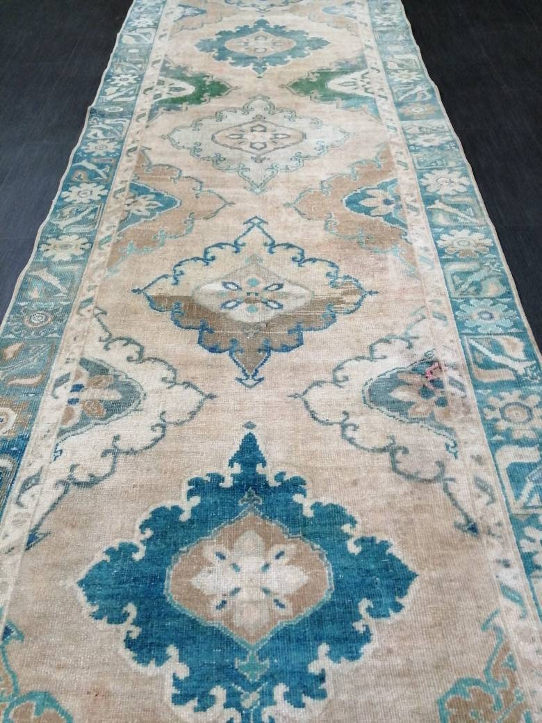 Turkish Runner Rug 4' x 12' 4" Hand-Knotted view