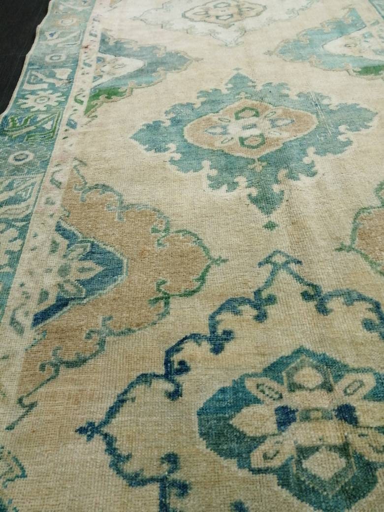 Turkish Runner Rug 4' 3" x 13' 1" Hand-Knotted close-up