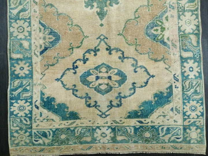 Turkish Runner Rug 4' 3" x 13' 1" Hand-Knotted field