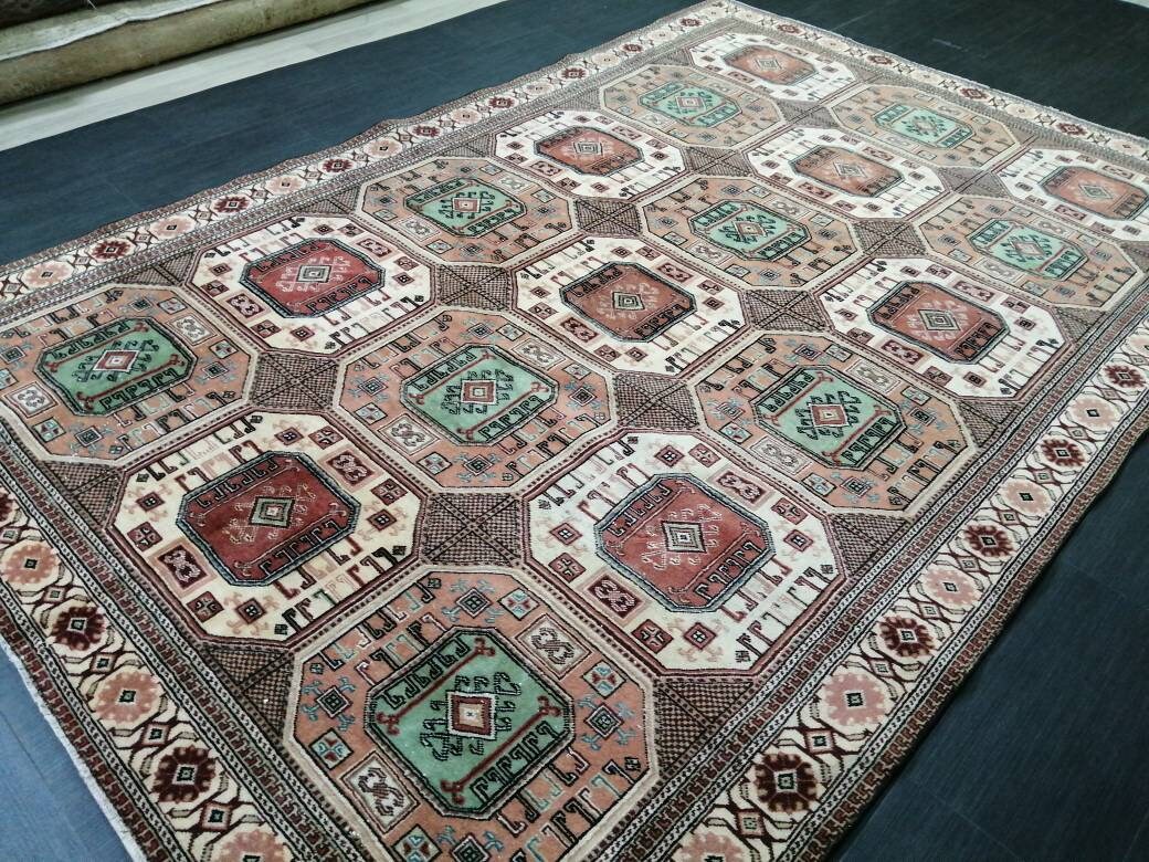 Blue Turkish Oushak Rug 6' 4" x 9' 5" Hand-Knotted | No. WR16563