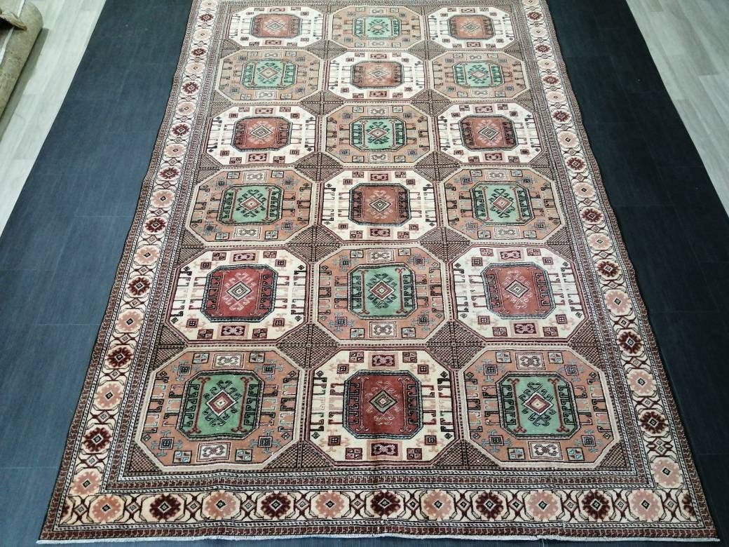 Blue Turkish Oushak Rug 6' 4" x 9' 5" Hand-Knotted | No. WR16563