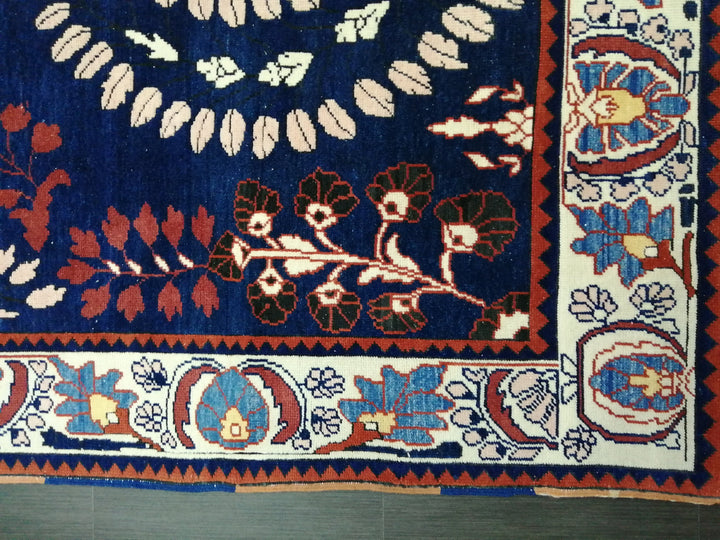 Blue Turkish Oushak Rug 6' 11" x 10' 9" Hand-Knotted | No. WR62455