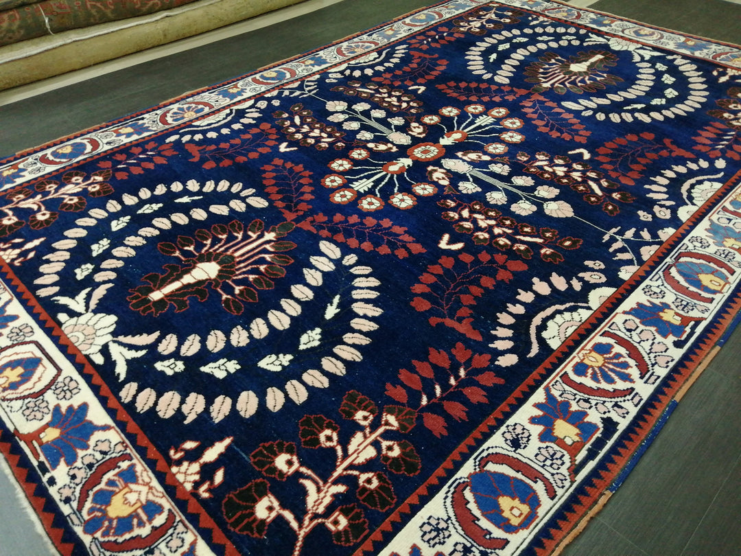 Blue Turkish Oushak Rug 6' 11" x 10' 9" Hand-Knotted | No. WR62455