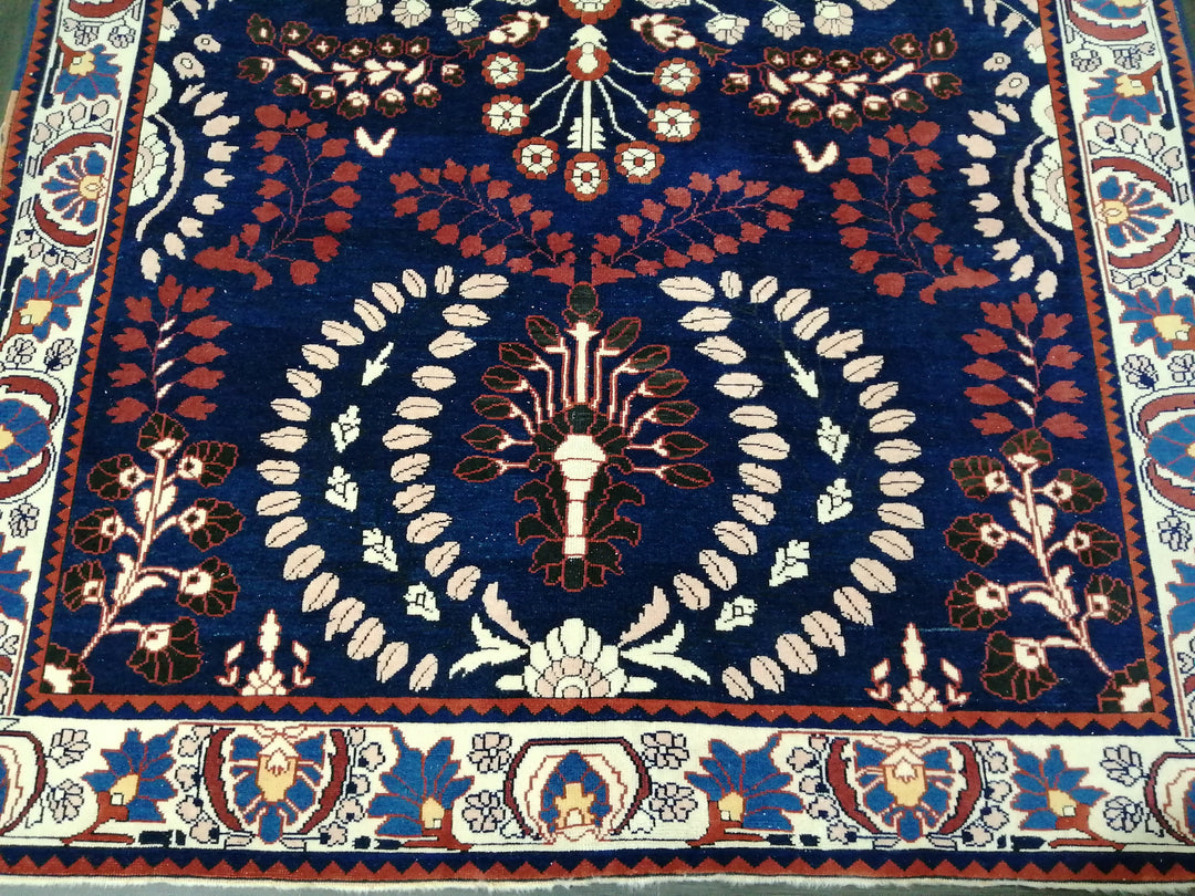 Blue Turkish Oushak Rug 6' 11" x 10' 9" Hand-Knotted | No. WR62455