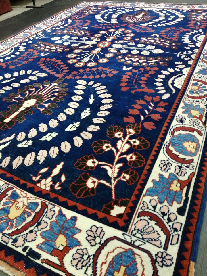 Blue Turkish Oushak Rug 6' 11" x 10' 9" Hand-Knotted | No. WR62455