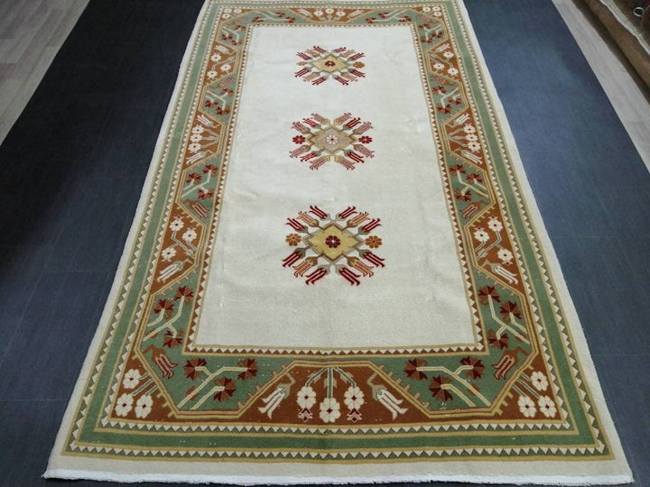 Rust Turkish Runner Rug 5' 3" x 9' 4" Hand-Knotted field