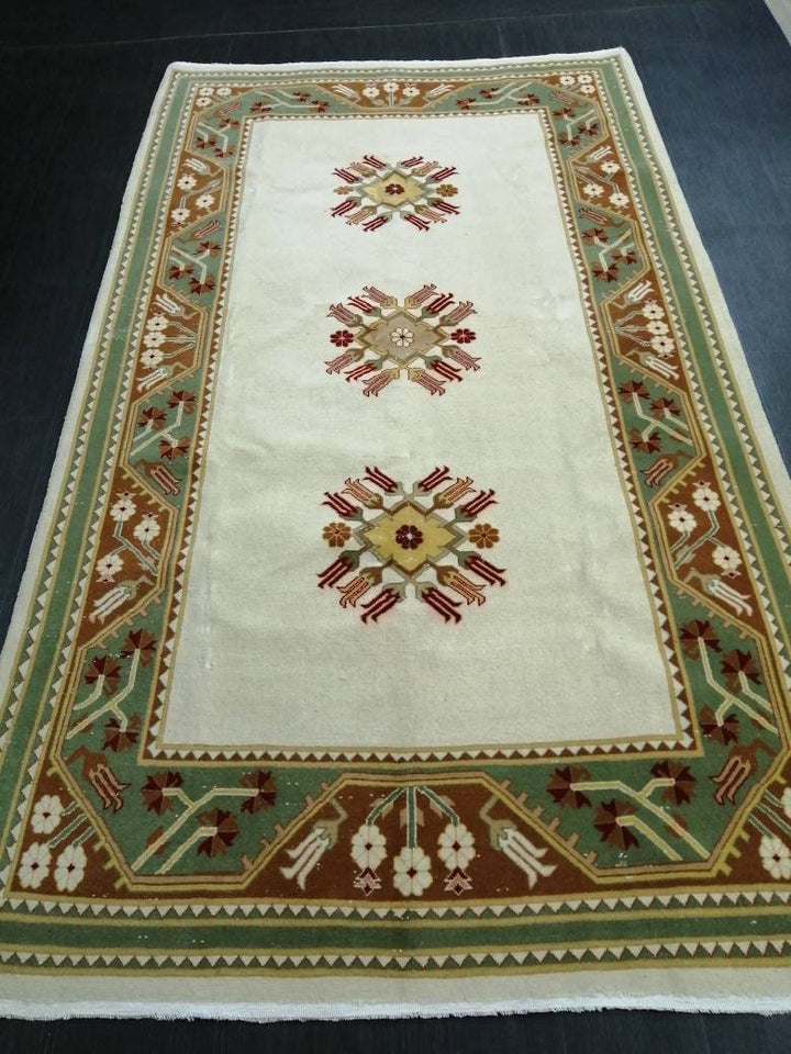 Rust Turkish Runner Rug 5' 3" x 9' 4" Hand-Knotted reverse