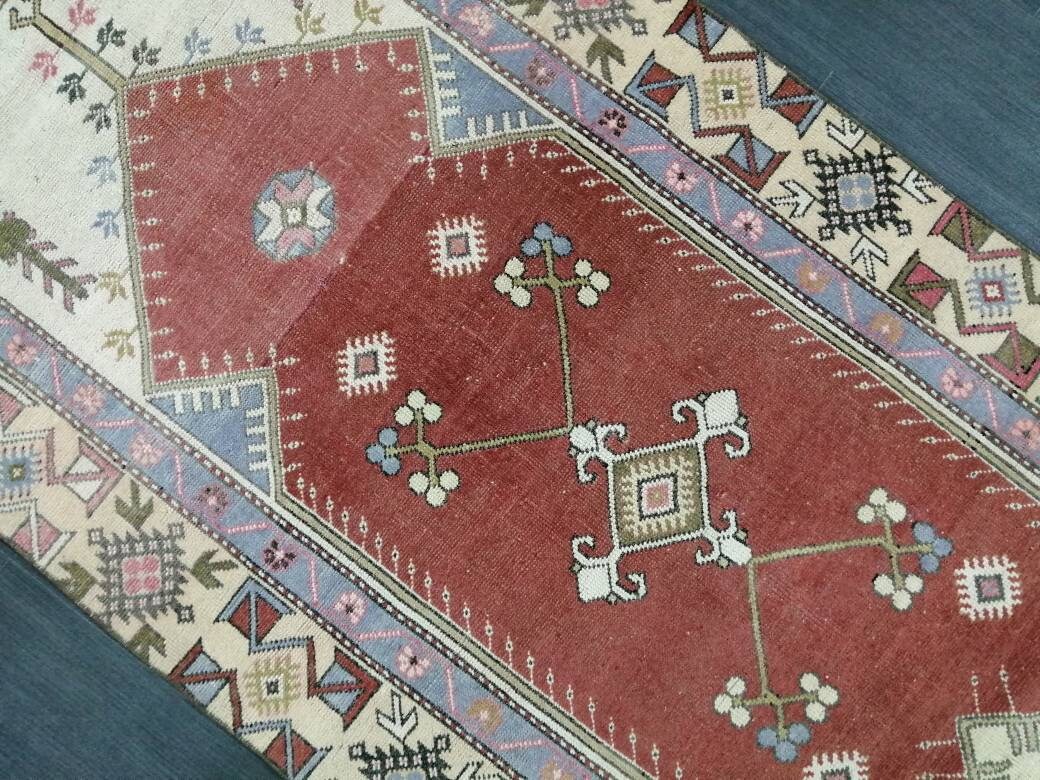 Beige Turkish Runner Rug 3' 1" x 6' 11" Hand-Knotted view 9