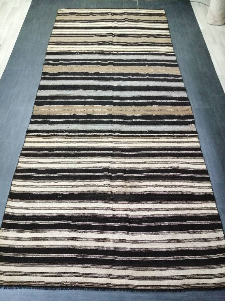 Rust Turkish Runner Rug 6' 2" x 14' 2" Hand-Knotted close-up
