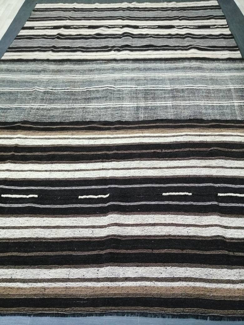 Rust Turkish Runner Rug 8' 1" x 12' 3" Hand-Knotted reverse